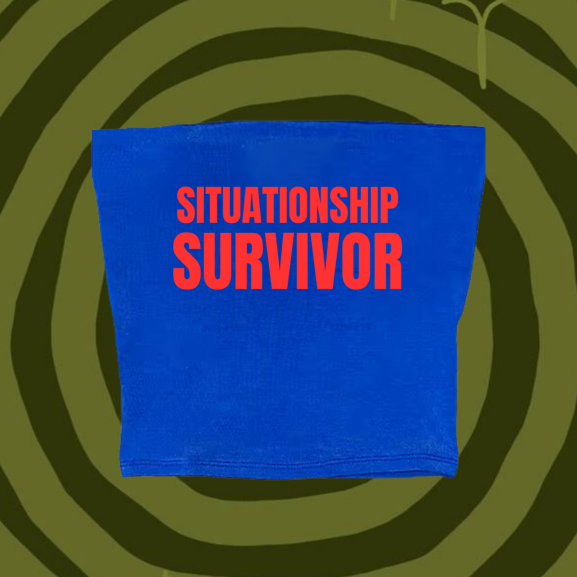 Situationship Survivor Tube Top Light Blue Shirts & Tops PinkLimes Trending Streetwear