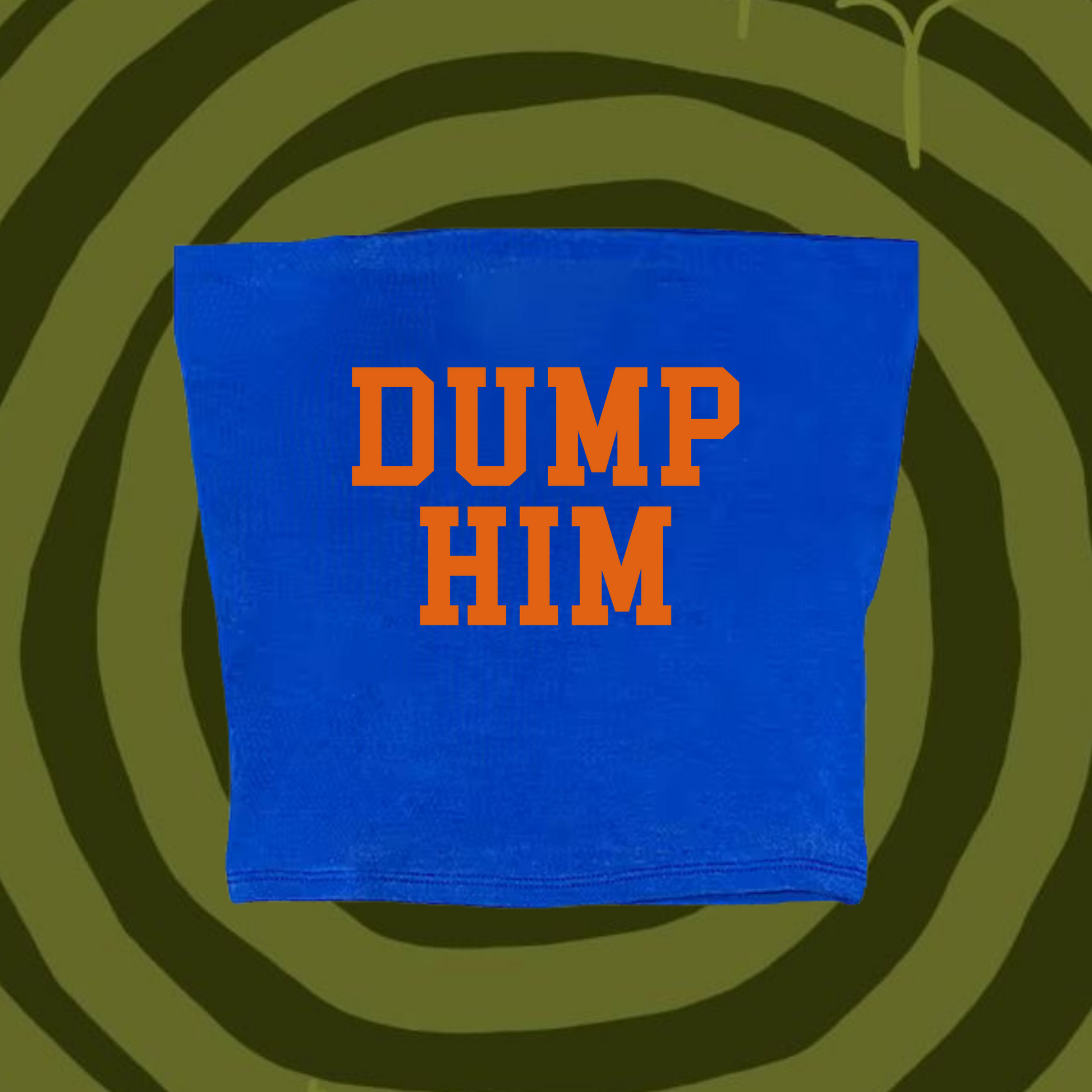 Dump Him Tube Top Light Blue Shirts & Tops PinkLimes Trending Streetwear