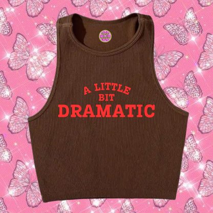 A Little Bit Dramatic Crop Tank Top Brown Shirts & Tops PinkLimes Trending Streetwear