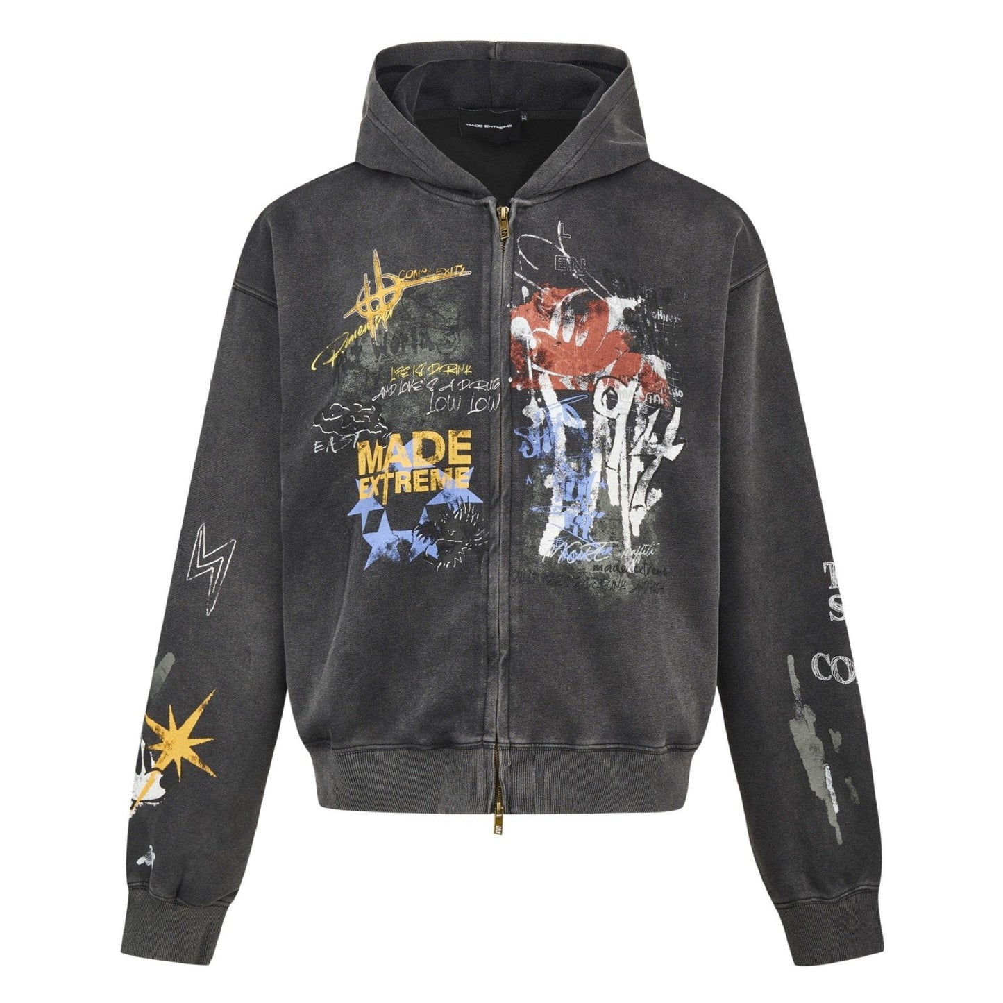 Made Extreme Zip-Up Hoodie Black Shirts & Tops PinkLimes Trending Streetwear