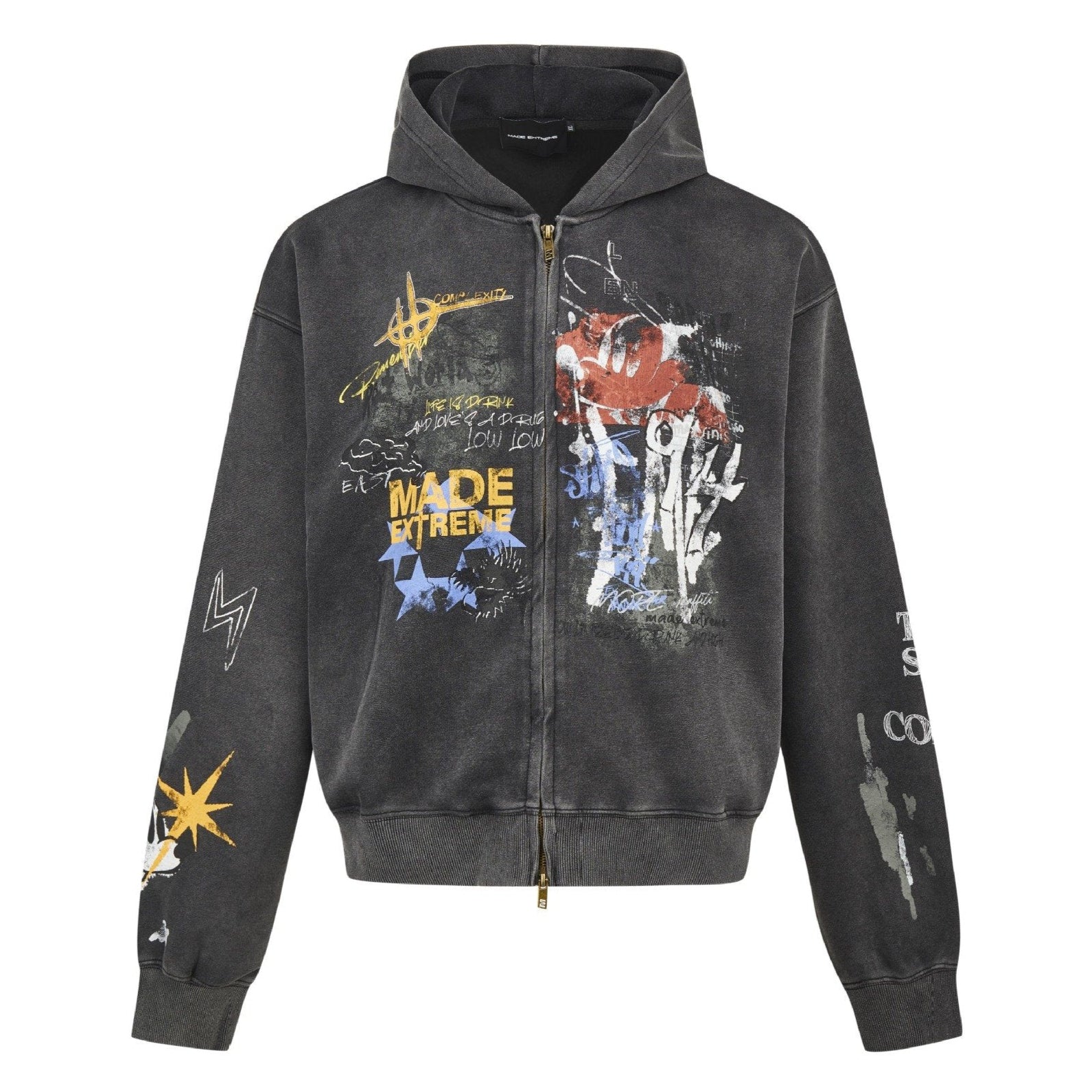 Made Extreme Zip-Up Hoodie Black Shirts & Tops PinkLimes Trending Streetwear