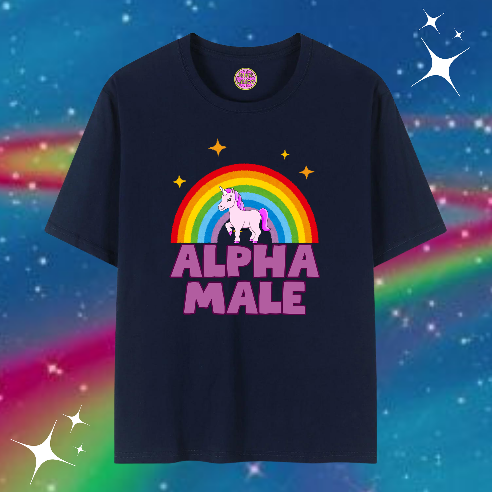 Alpha Male Baggy Tee Navy Blue Shirts & Tops PinkLimes Trending Streetwear