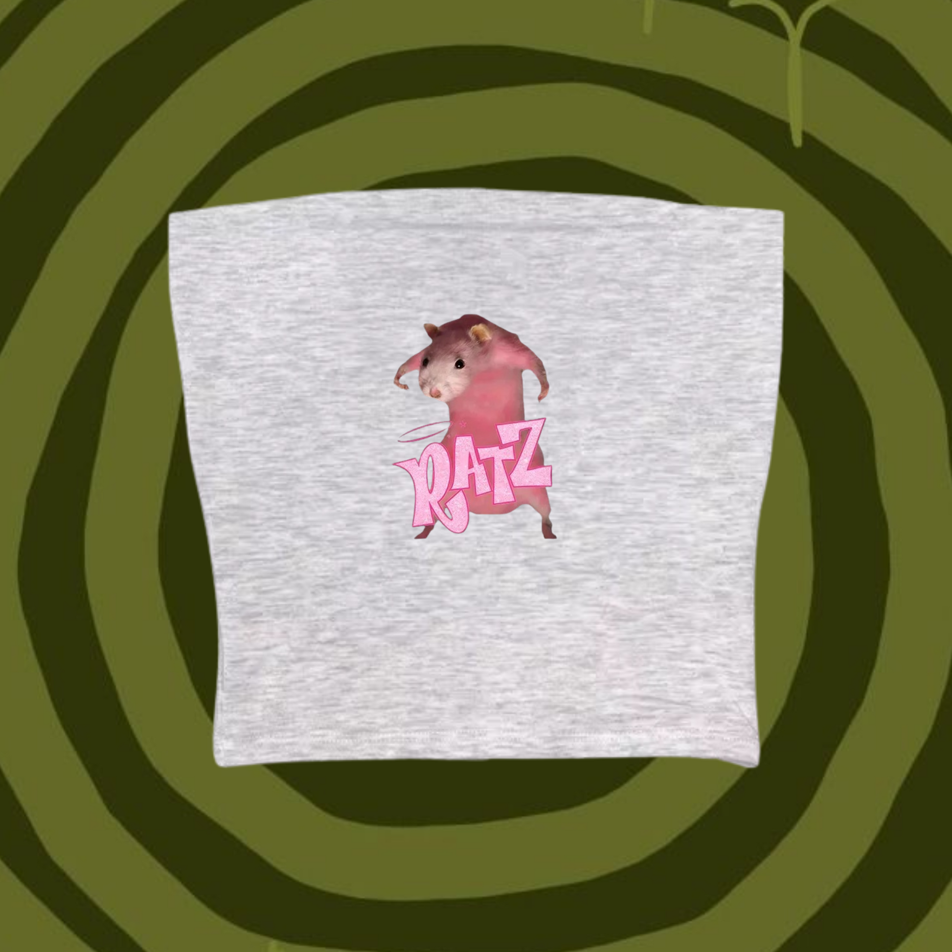 BRATZ Tube Top Gray Shirts & Tops PinkLimes Trending Streetwear
