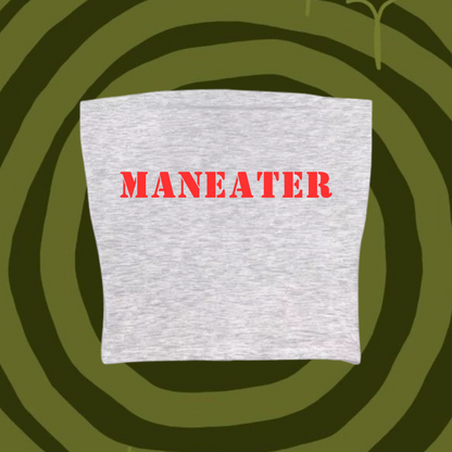 Maneater Tube Top Gray Shirts & Tops PinkLimes Trending Streetwear