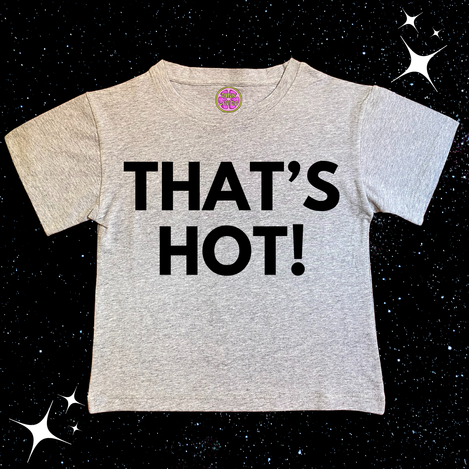 That's Hot Crop Tee Grey Shirts & Tops PinkLimes Trending Streetwear