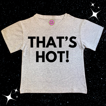 That's Hot Crop Tee Grey Shirts & Tops PinkLimes Trending Streetwear