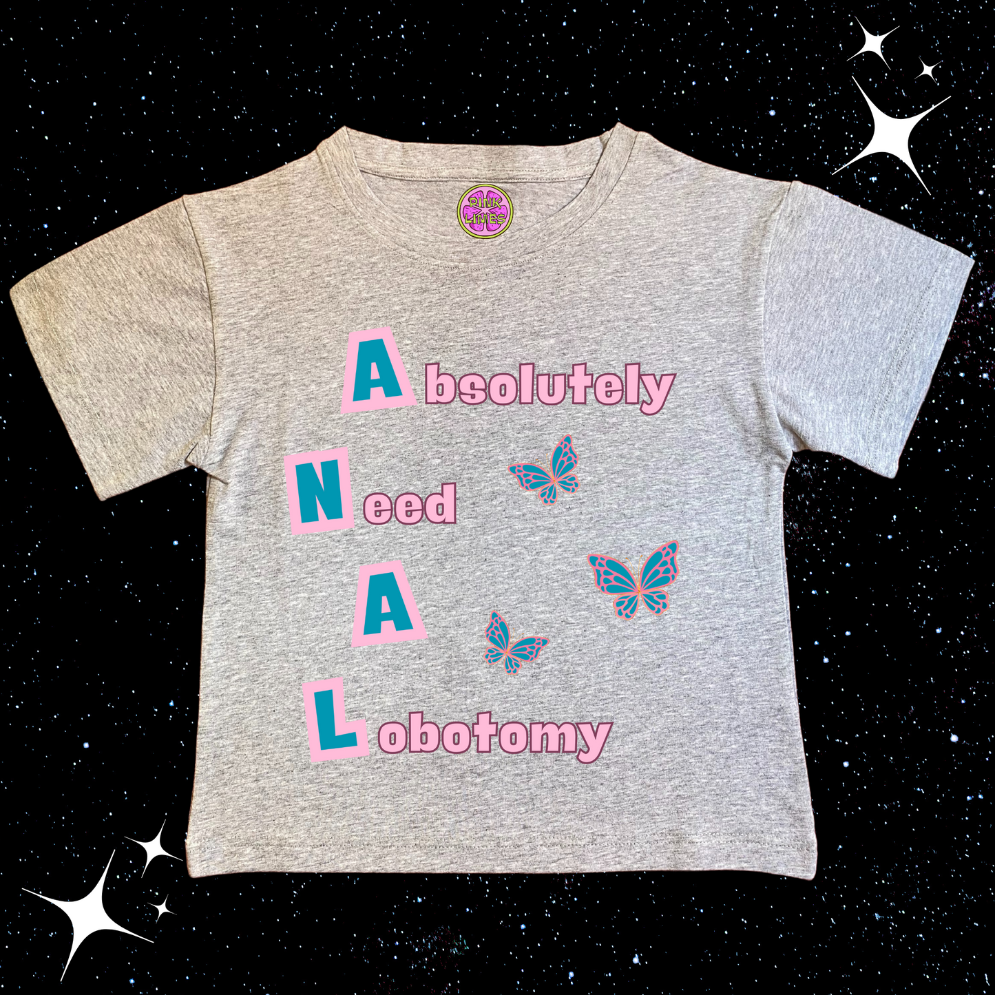 Absolutely Need A Lobotomy Crop Tee Grey Shirts & Tops PinkLimes Trending Streetwear