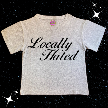 Locally Hated Crop Tee Grey Shirts & Tops PinkLimes Trending Streetwear