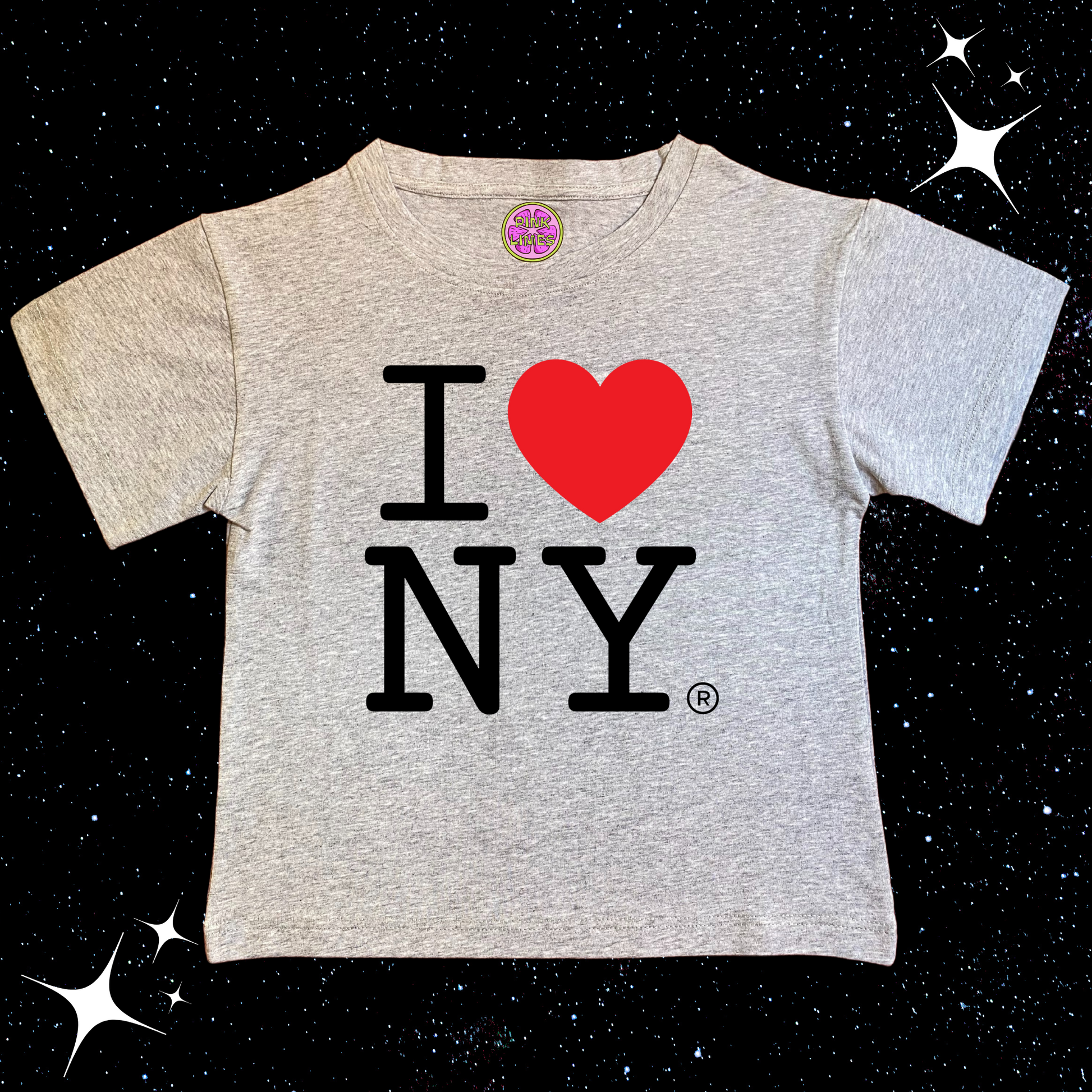 I Love NY Crop Tee Grey Shirts & Tops PinkLimes Trending Streetwear