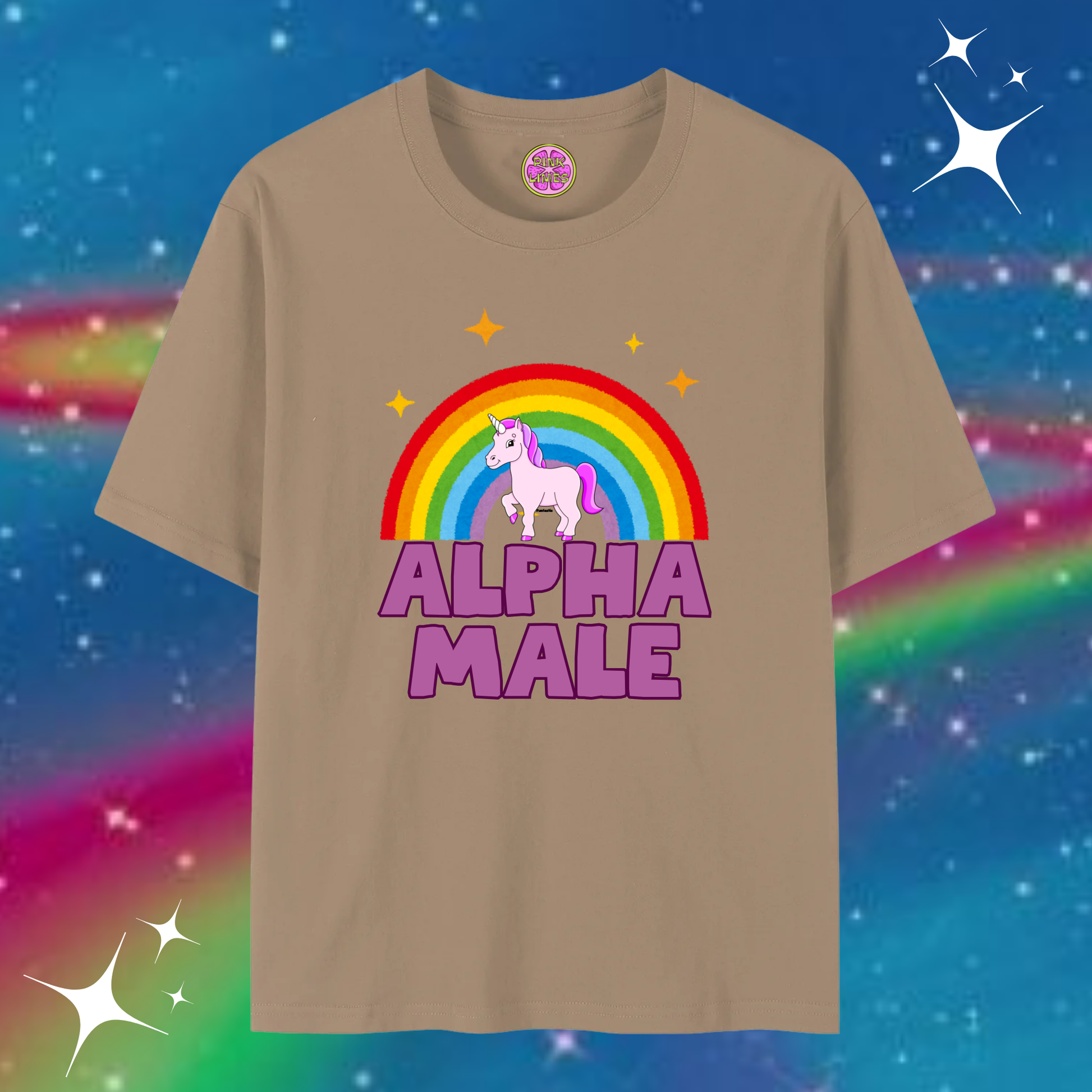 Alpha Male Baggy Tee Khaki Shirts & Tops PinkLimes Trending Streetwear