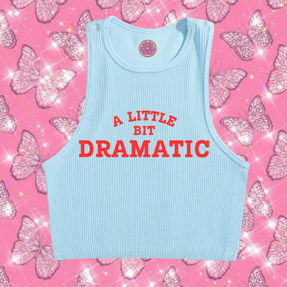 A Little Bit Dramatic Crop Tank Top Light Blue Shirts & Tops PinkLimes Trending Streetwear