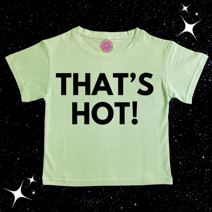 That's Hot Crop Tee Light Green Shirts & Tops PinkLimes Trending Streetwear