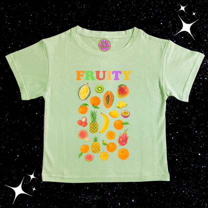 Fruity Crop Tee Light Green Shirts & Tops PinkLimes Trending Streetwear