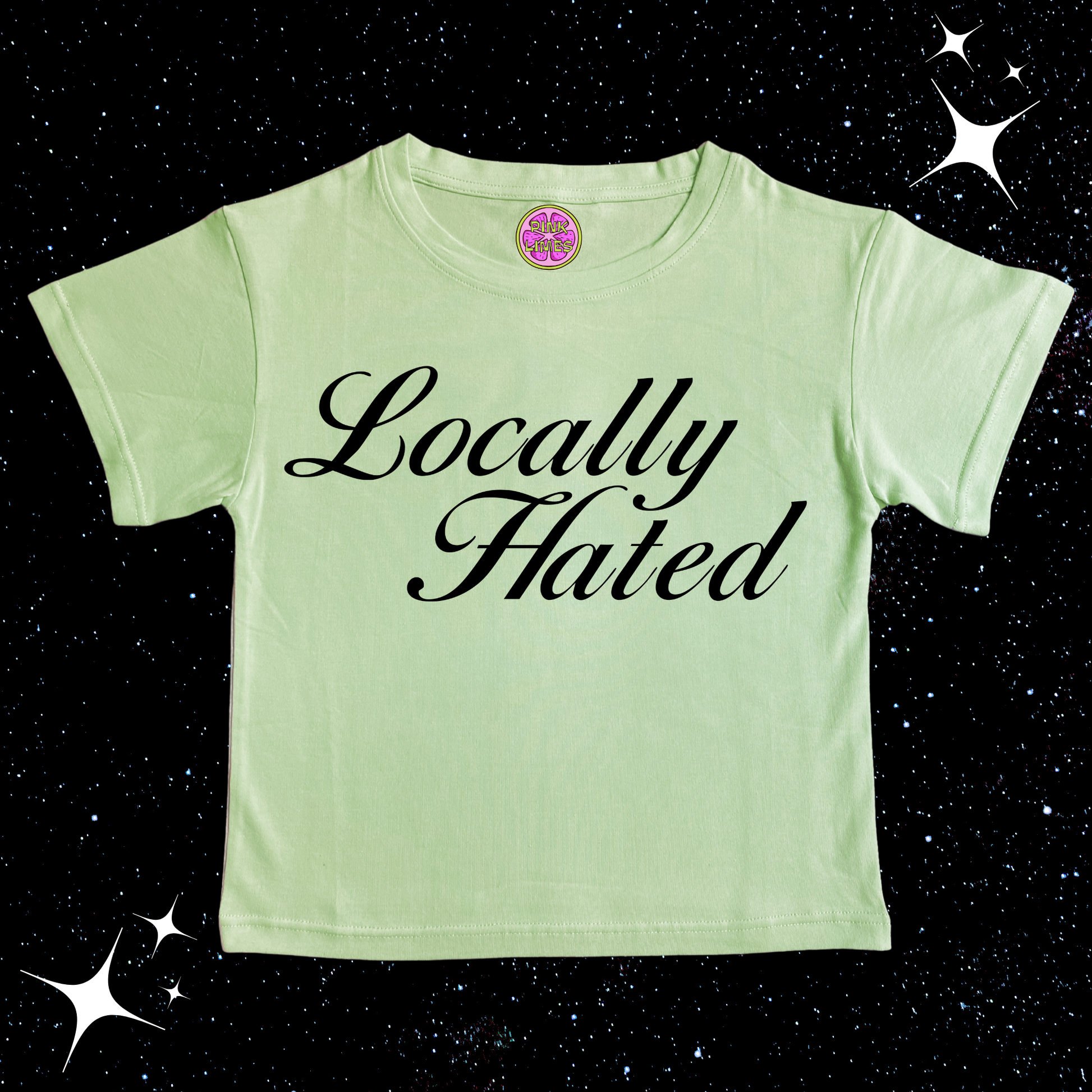 Locally Hated Crop Tee Light Green Shirts & Tops PinkLimes Trending Streetwear