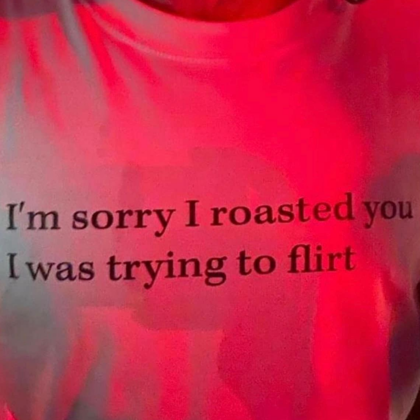 I'm sorry I roasted you Baggy Tee Shirts & Tops PinkLimes Trending Streetwear