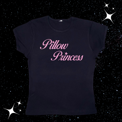 Pillow Princess Crop Tee Black PinkLimes Trending Streetwear