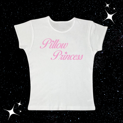 Pillow Princess Crop Tee White PinkLimes Trending Streetwear