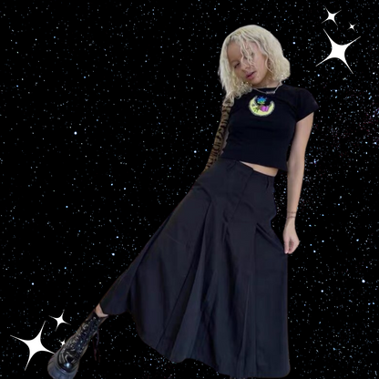 Alien Girl Crop Tee Shirts & Tops PinkLimes Trending Streetwear