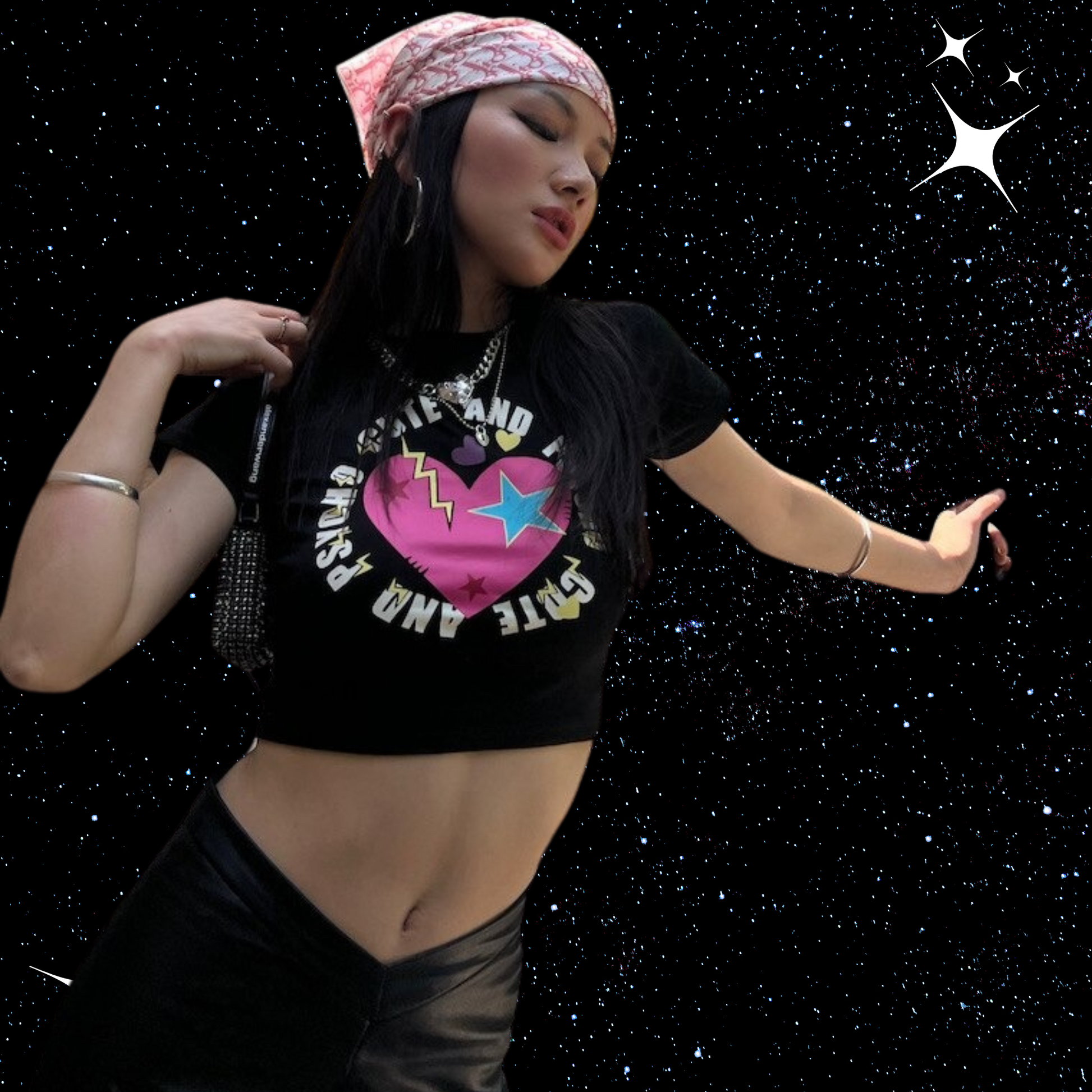 Cute And Psycho Crop Tee Shirts & Tops PinkLimes Trending Streetwear