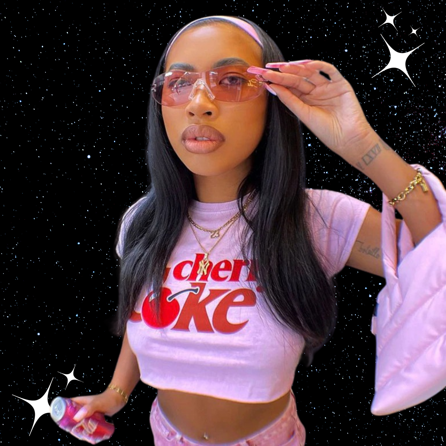 Cherry Coke Crop Tee Shirts & Tops PinkLimes Trending Streetwear