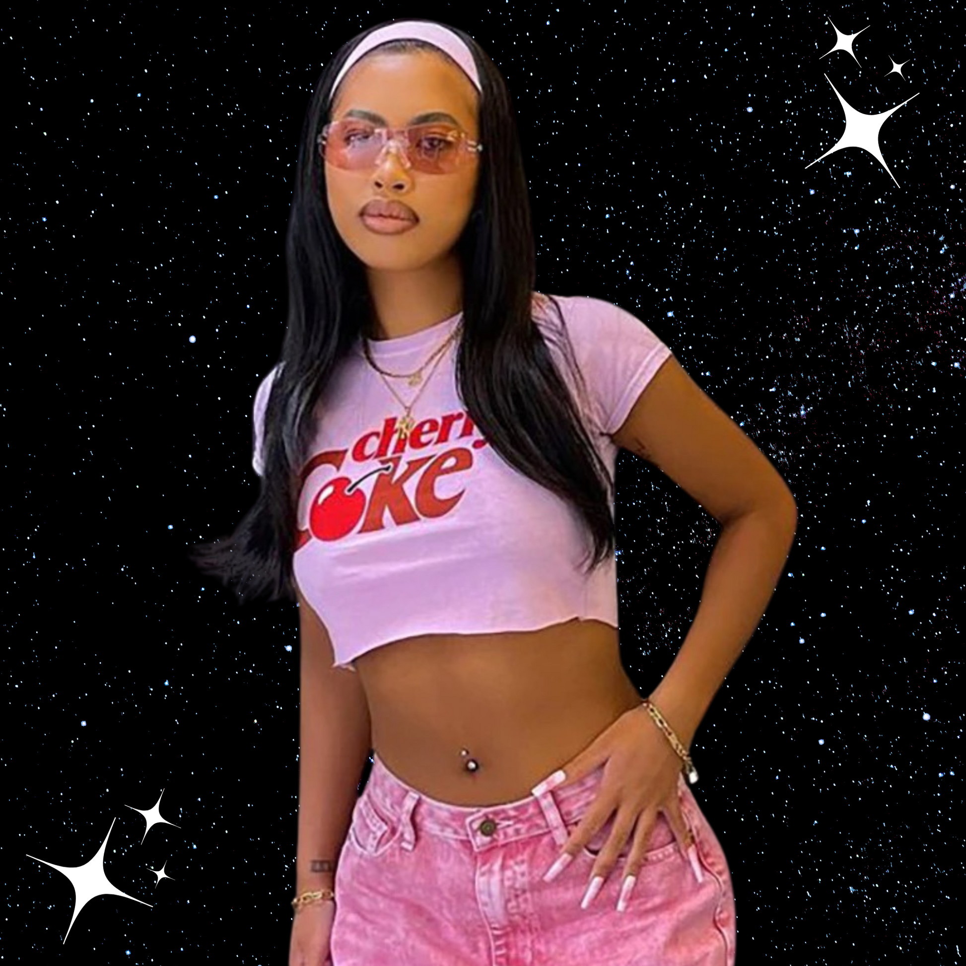 Cherry Coke Crop Tee Shirts & Tops PinkLimes Trending Streetwear