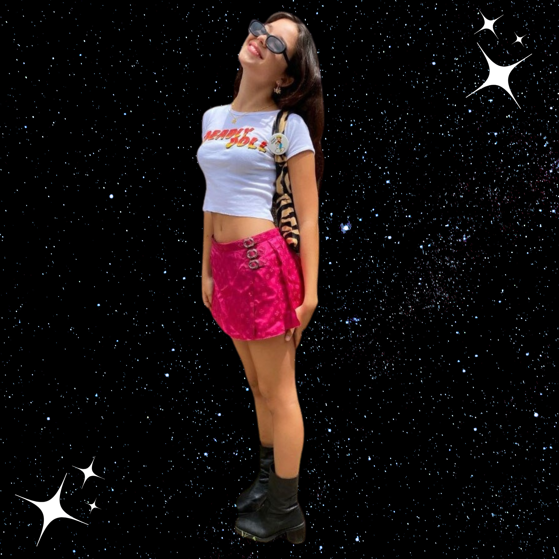 Deadly Doll Crop Tee Shirts & Tops PinkLimes Trending Streetwear