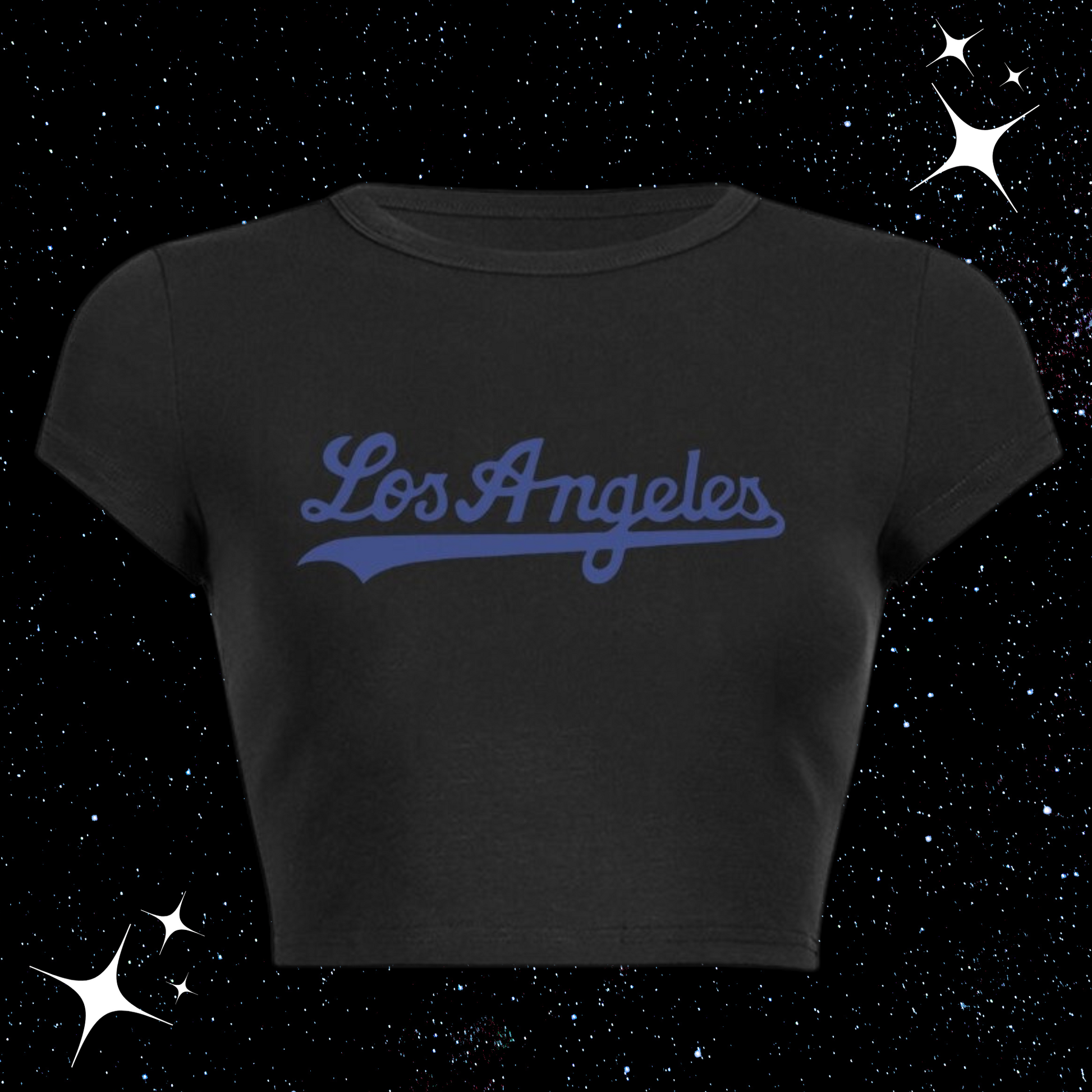 Los Angeles Crop Tee Black Shirts & Tops PinkLimes Trending Streetwear
