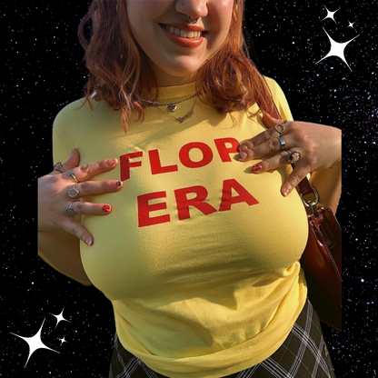 Yellow Flop Era Crop Tee Shirts & Tops PinkLimes Trending Streetwear