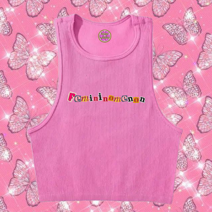 Femininomenon Crop Tank Top Pink Shirts & Tops PinkLimes Trending Streetwear