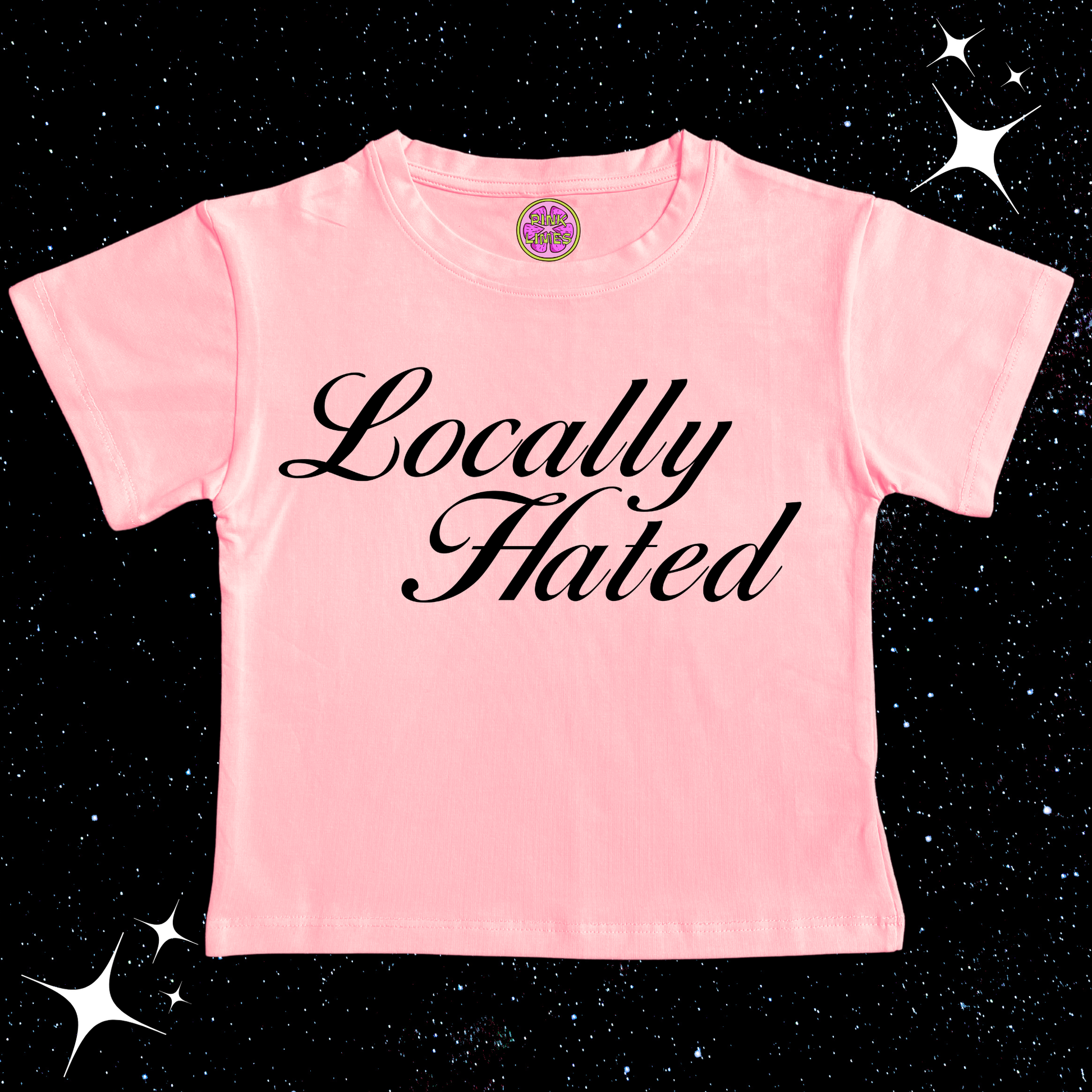 Locally Hated Crop Tee Pink Shirts & Tops PinkLimes Trending Streetwear