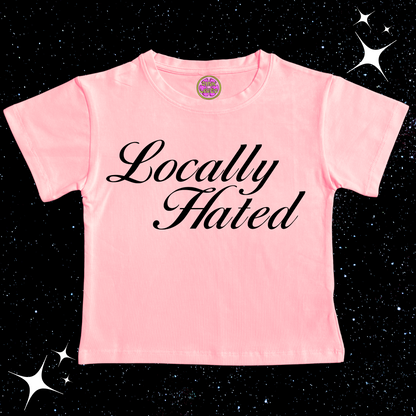 Locally Hated Crop Tee Pink Shirts & Tops PinkLimes Trending Streetwear