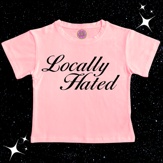 Locally Hated Crop Tee Pink Shirts & Tops PinkLimes Trending Streetwear