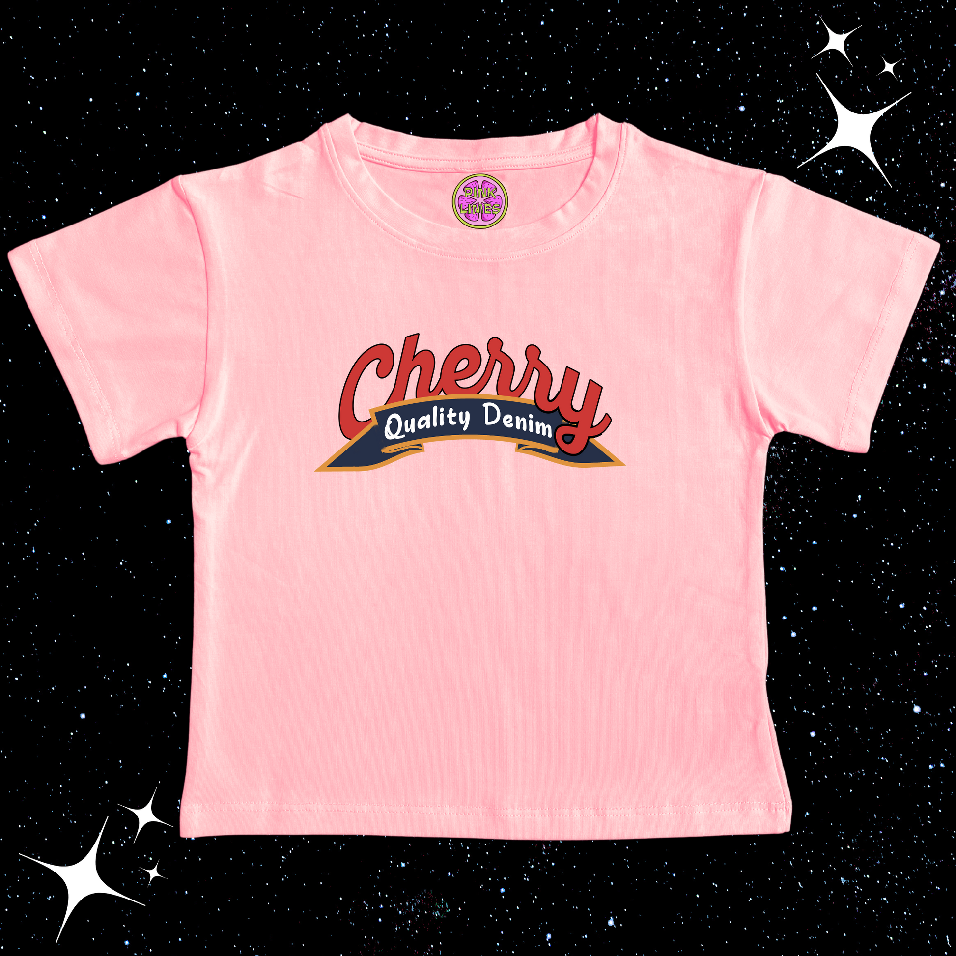 Cherry Crop Tee Pink Shirts & Tops PinkLimes Trending Streetwear
