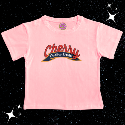 Cherry Crop Tee Pink Shirts & Tops PinkLimes Trending Streetwear