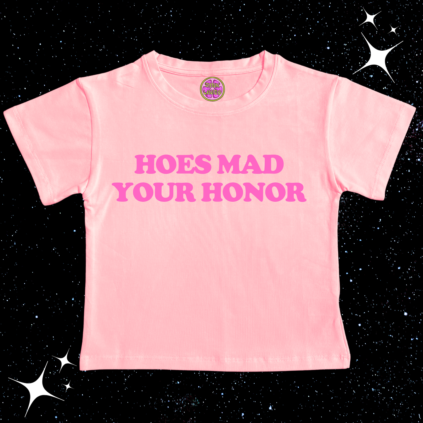 H*es Mad Your Honor Crop Tee Pink Shirts & Tops PinkLimes Trending Streetwear