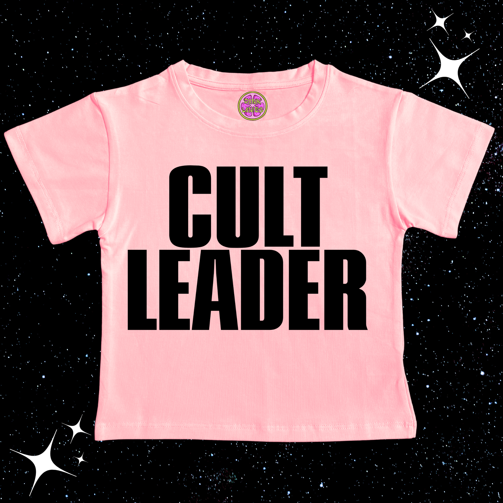 CULT LEADER Crop Tee Pink Shirts & Tops PinkLimes Trending Streetwear