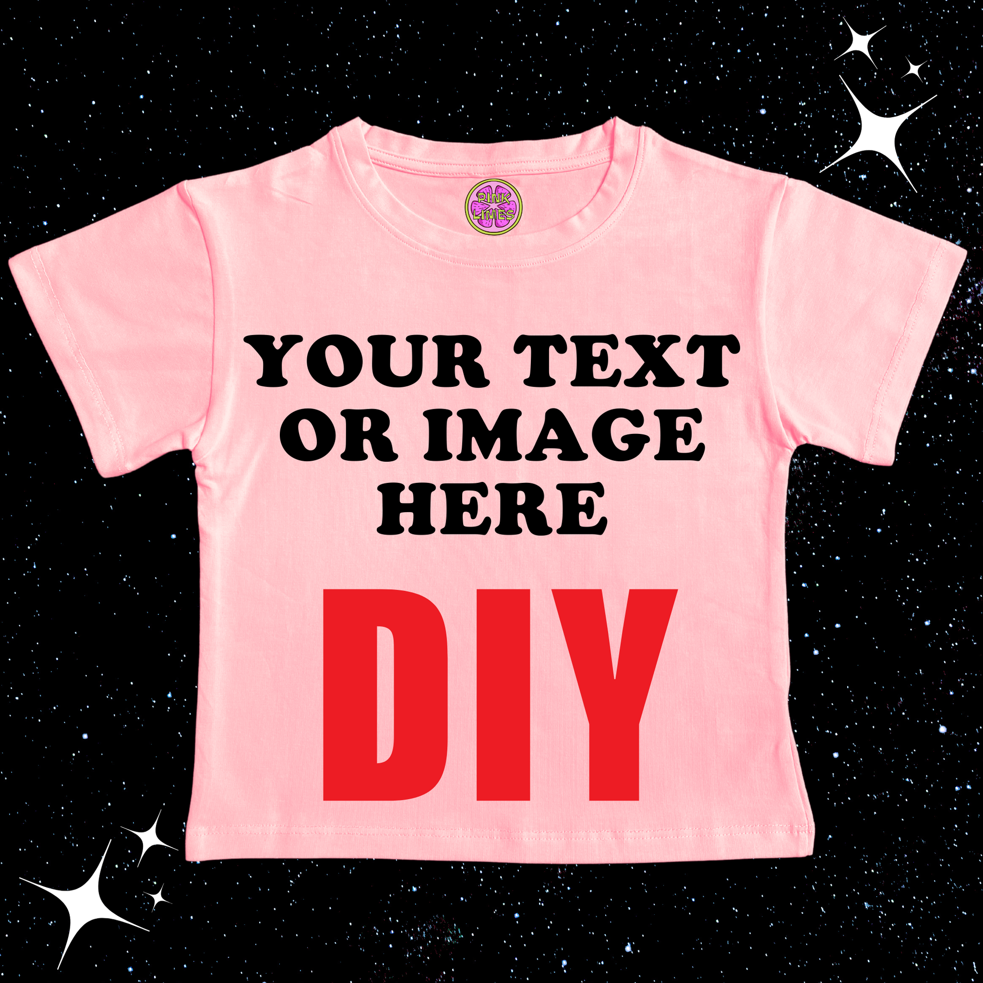 Custom Crop Tee Pink Shirts & Tops PinkLimes Trending Streetwear