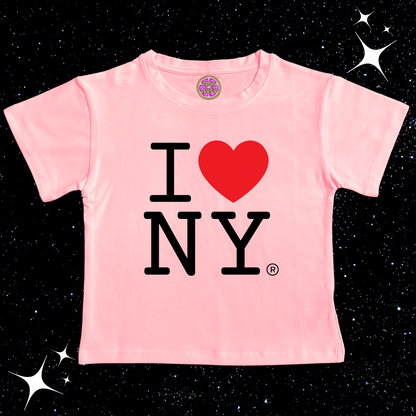 I Love NY Crop Tee Pink Shirts & Tops PinkLimes Trending Streetwear
