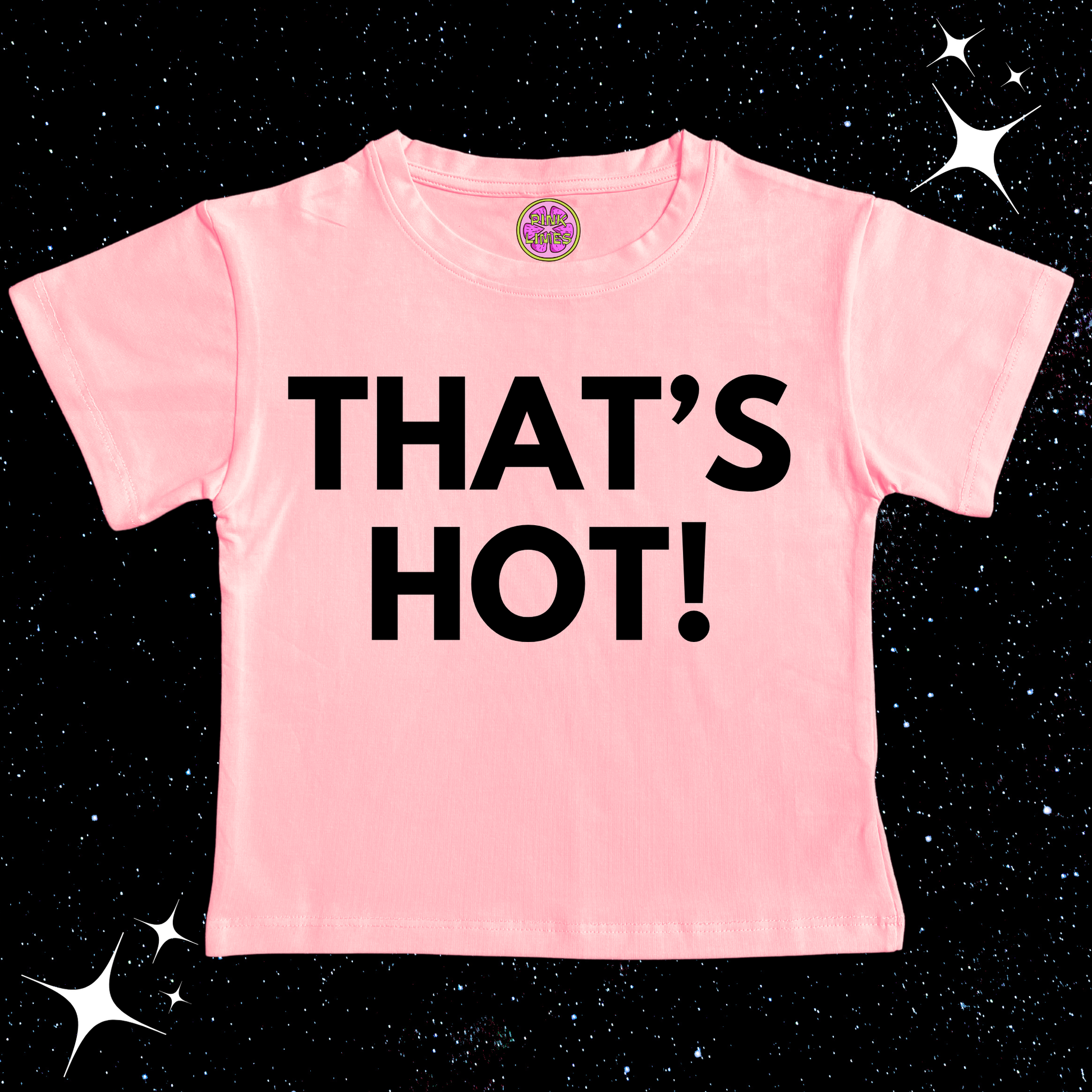 That's Hot Crop Tee Pink Shirts & Tops PinkLimes Trending Streetwear