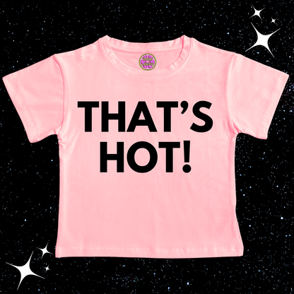 That's Hot Crop Tee Pink Shirts & Tops PinkLimes Trending Streetwear