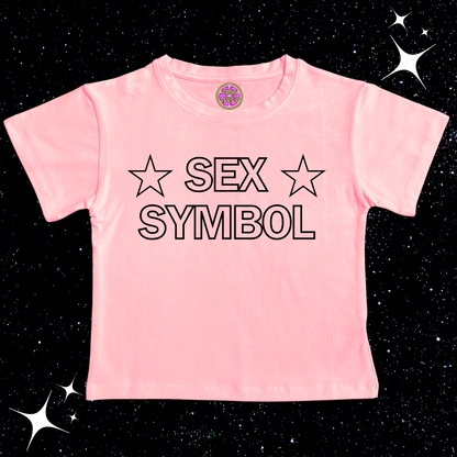 S*x Symbol Crop Tee Pink Shirts & Tops PinkLimes Trending Streetwear