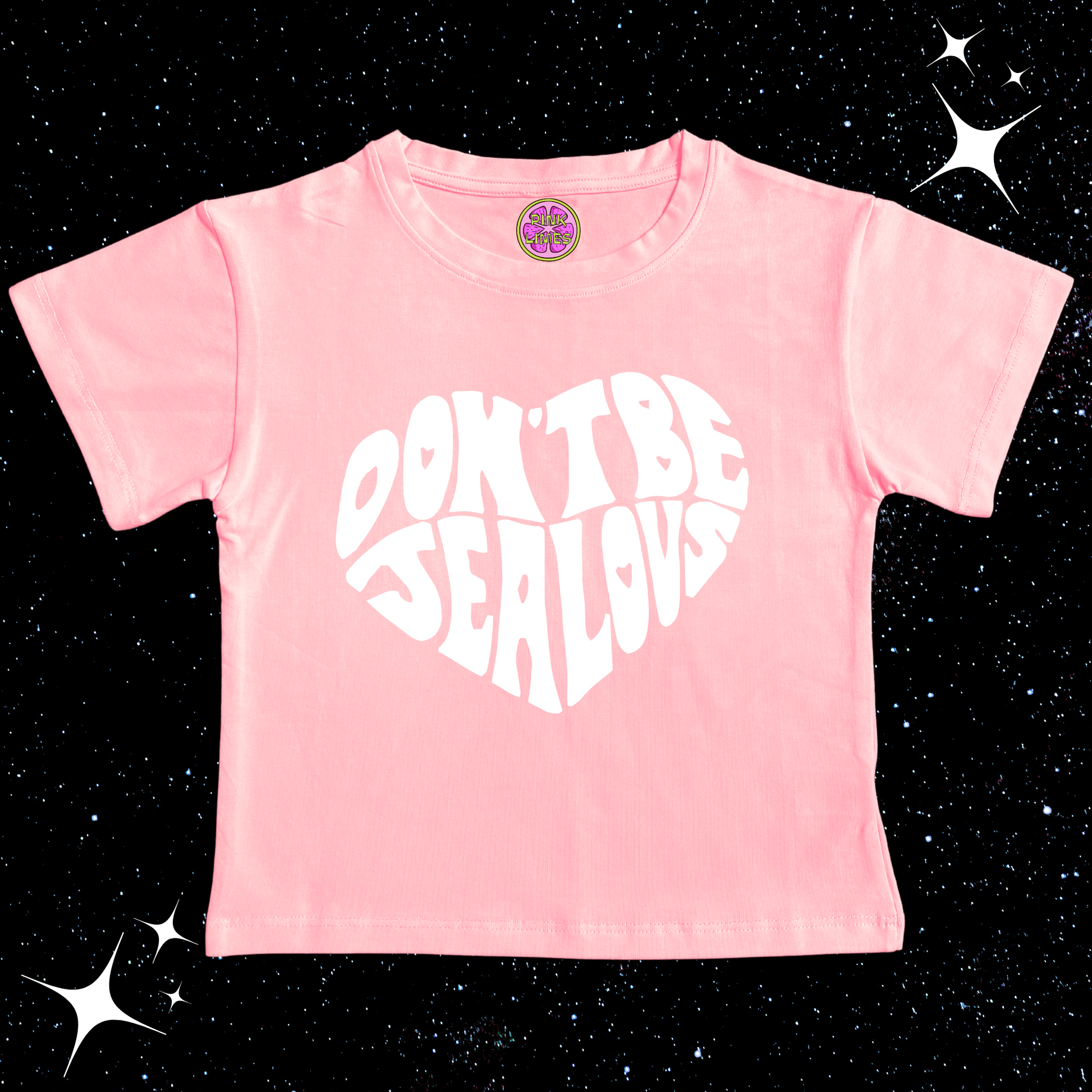 Don't Be Jealous Crop Tee Pink Shirts & Tops PinkLimes Trending Streetwear