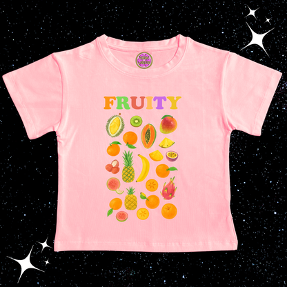 Fruity Crop Tee Pink Shirts & Tops PinkLimes Trending Streetwear