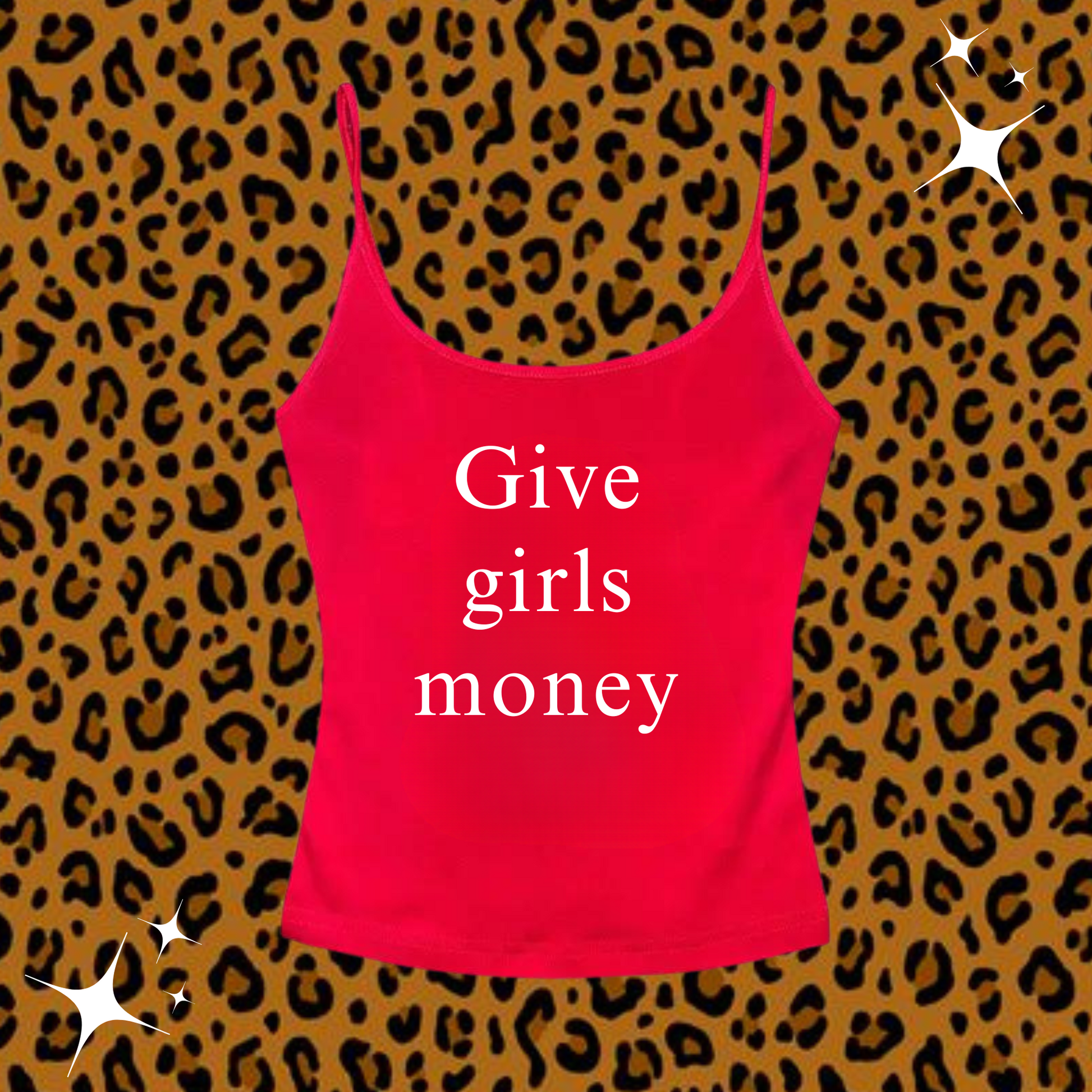 Give Girls Money Camisole Top Red Shirts & Tops PinkLimes Trending Streetwear