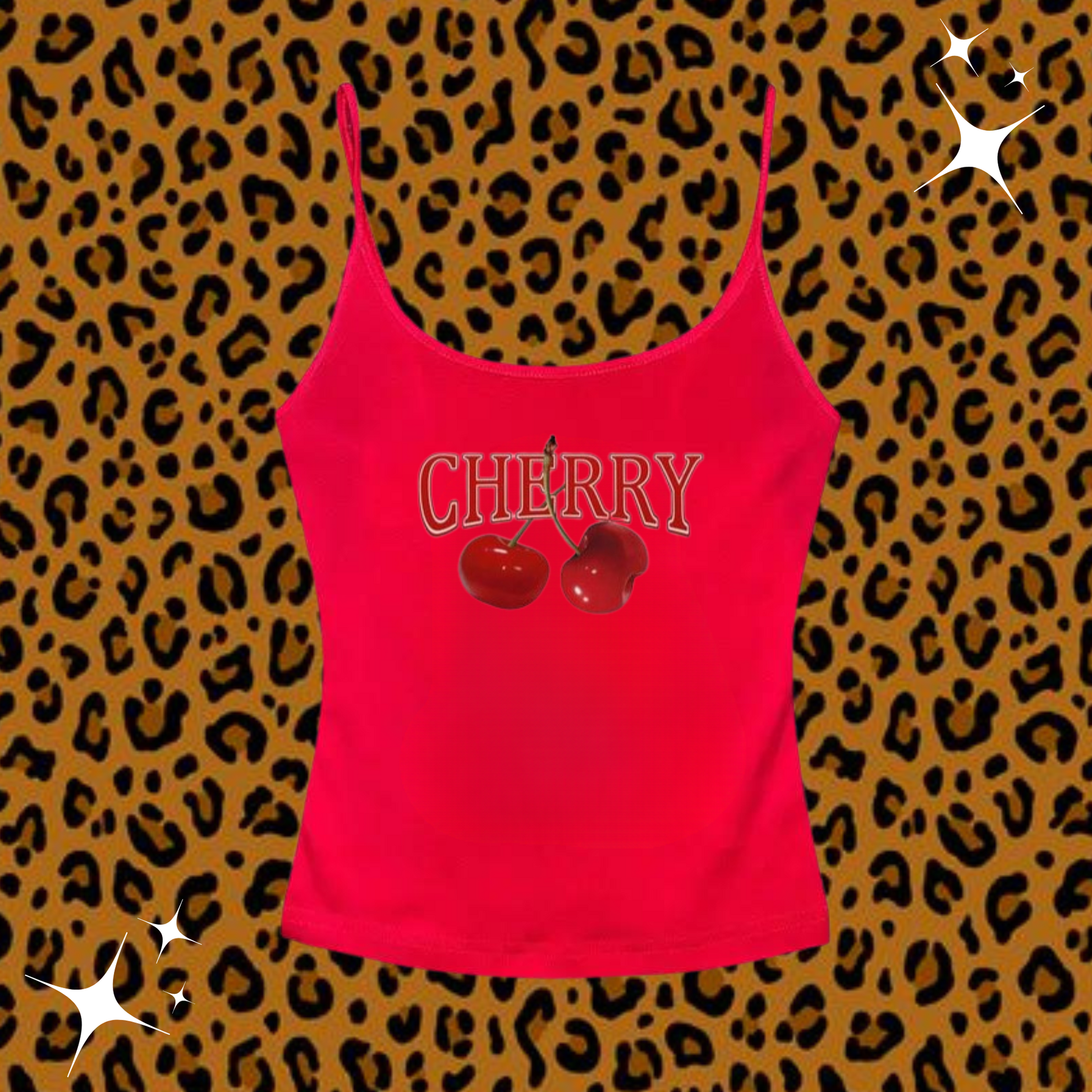 Cherry Camisole Top Red Shirts & Tops PinkLimes Trending Streetwear