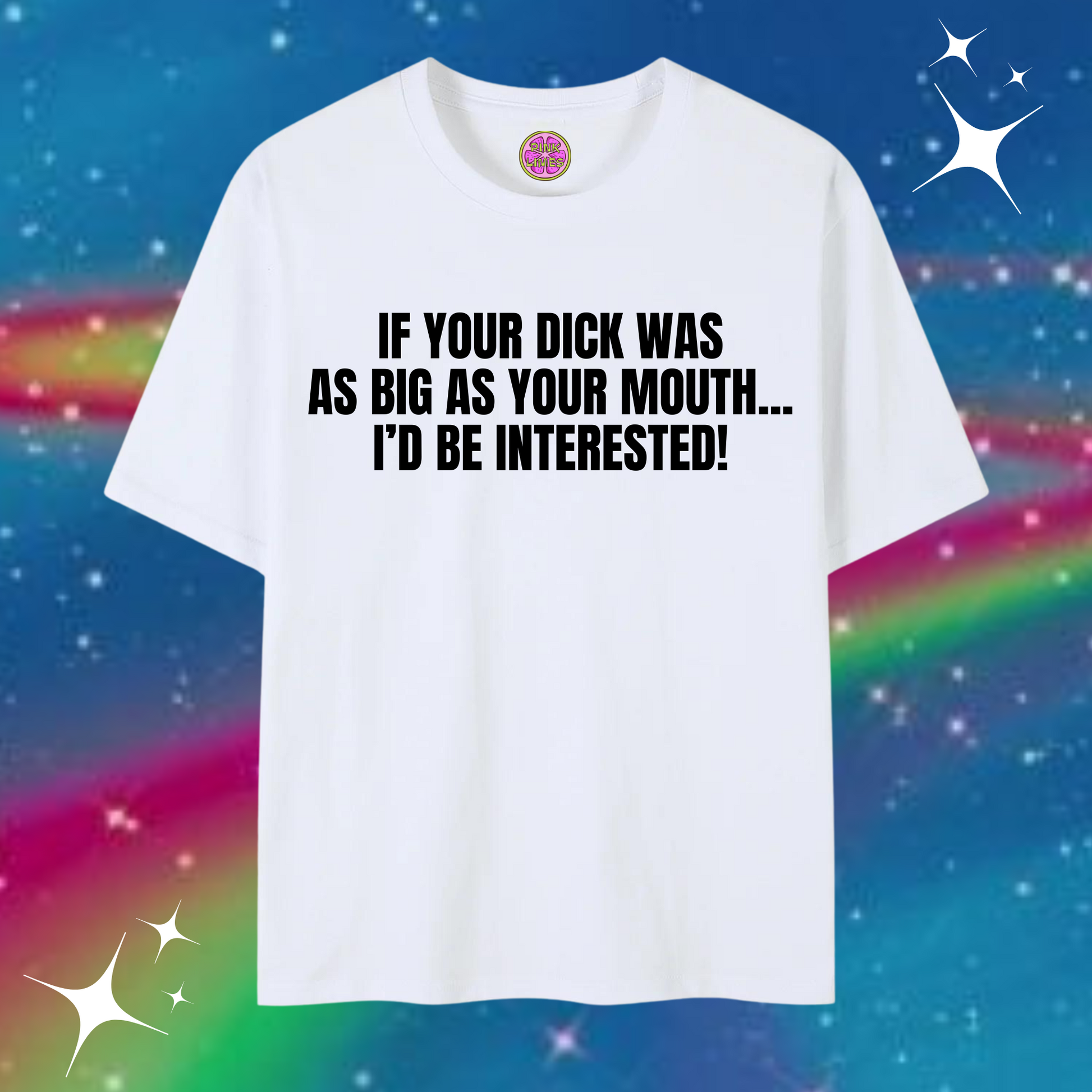 I'd Be Interested Baggy Tee Shirts & Tops PinkLimes Trending Streetwear