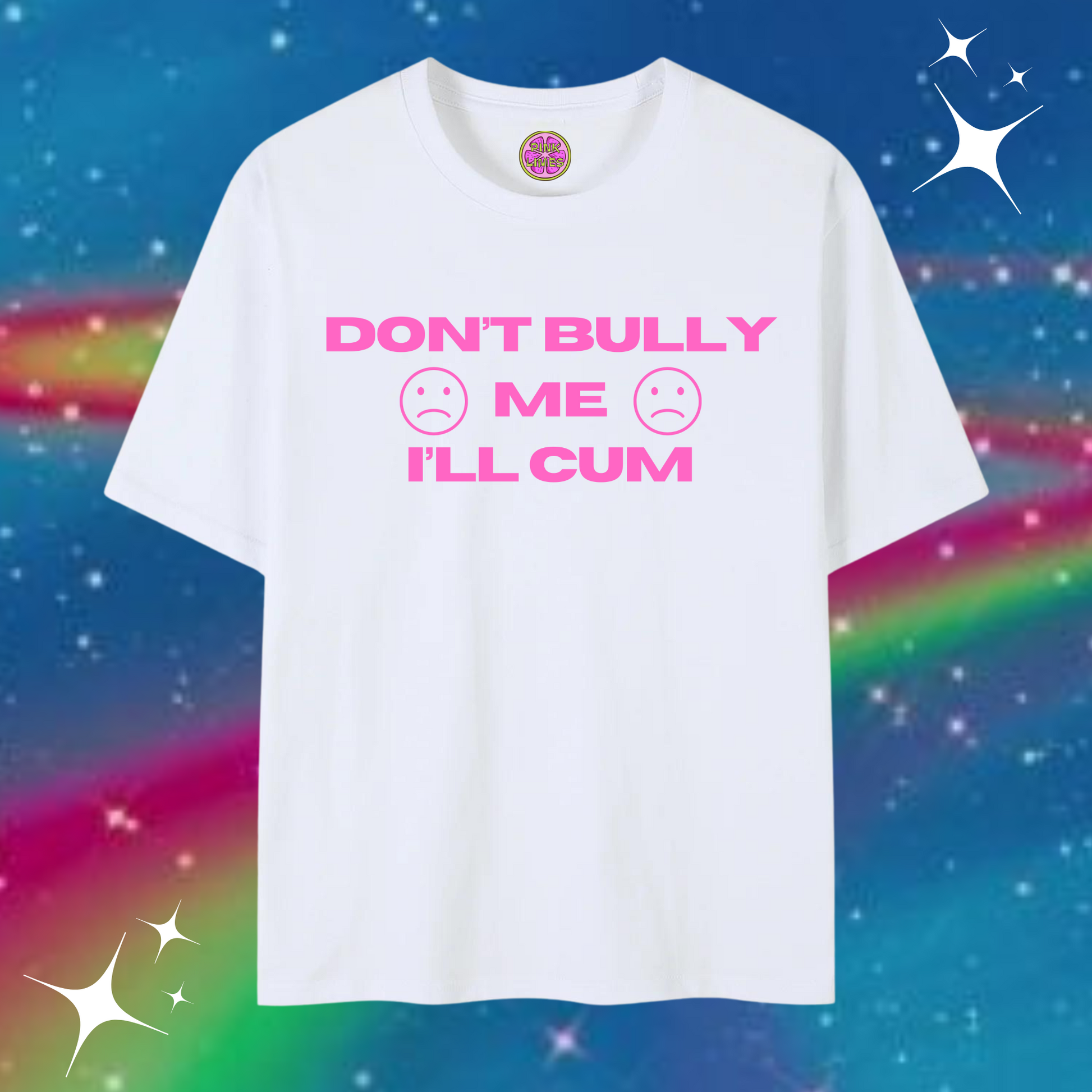 Don't Bully Me Baggy Tee White Shirts & Tops PinkLimes Trending Streetwear