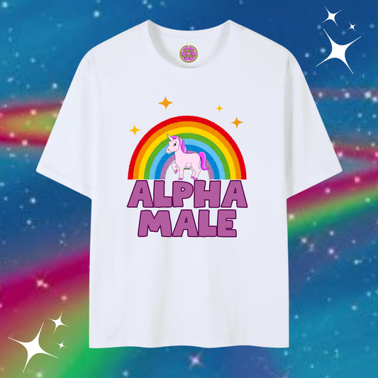 Alpha Male Baggy Tee White Shirts & Tops PinkLimes Trending Streetwear