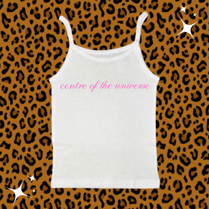 Centre Of The Universe Camisole Top White Shirts & Tops PinkLimes Trending Streetwear