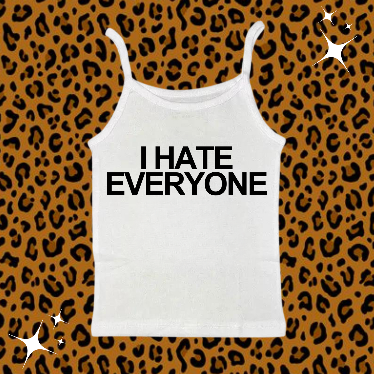 I Hate Everyone Camisole Top White Shirts & Tops PinkLimes Trending Streetwear
